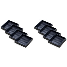 8Pcs Anti-Slip Furniture Pads- 3x3In Square Rubber Anti Skid Caster Cups, Leg Coasters-Couch, Chair, Bed Stoppers