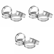 12X Double Rolled Tart Rings, English Muffin Rings Professional Crumpet Rings