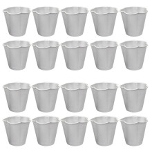 20Pcs Five-Petaled Flower Shape Aluminium Alloy Egg Tarts Molds Mousse Cake Mold DIY Jelly Pudding Moulds