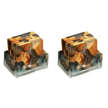 Wood Coasters Set with Epoxy Resin - Modern Coasters with Holder for Drinks, Includes 12 Coasters and Holder