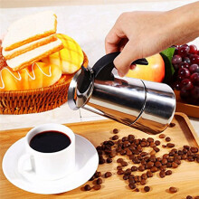 Coffee Pot Stainless Steel Moka Pot Italian Coffee Maker 9 Cup 15 OZ Stovetop Espresso Maker for Electric Ceramic Stove