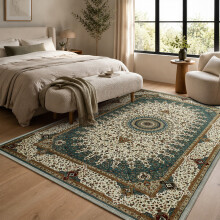 (160 x 230 cm 5 ft 3 in x 7 ft 7 in, WILLOW- CASHMERE RUG) Large Rugs Living Room Bedroom Traditional Carpets