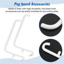 12Pcs Peg Board Hooks, Peg Board Accessories, Long Peg Board Hooks Set Metal Storage Tool Waterproof Home Office Tool