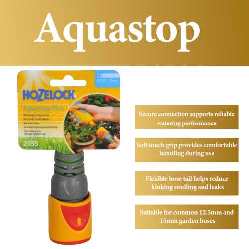 Hozelock Hozelock Aquastop Plus Water Stop Hose Connector 12.5mm 1