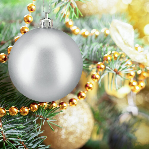Christbaumkugeln-Set, 50-teilig, Kunststoff-Ornamente