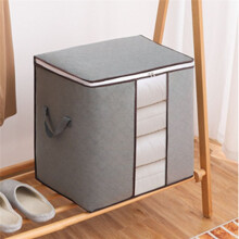 Large Capacity Clothes Storage Bag Comforter,Foldable Organization with Reinforced Handle Zippers for Storage 48X28X50cm