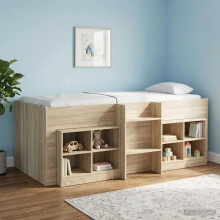 vidaXL Kids'High Bed Frame 2 pcs Sonoma Oak 90 x 190 cm