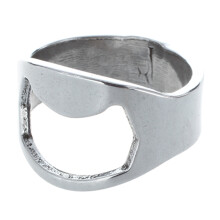 10X Silver Stainless Steel Metal Finger Thumb Keyring Ring Beer Bottle Opener Bar