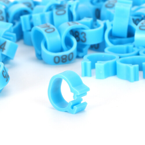 Taubenfußring 8mm 001–100 Nummern Blau 1