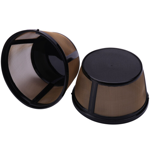 Reusable 4 Cup Basket  Replacement Coffee Filter -For  Permanent Coffee Filter for  Maker and Brewer (2 Pack]) 2