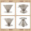 Pour over Coffee Dripper Reusable Drip Cone Coffee Filter Portable Pour over Coffee Maker Home Office Camping 5