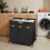 Laundry Sorter - Fabric - Ink Black - 4 Sections with Labels 1
