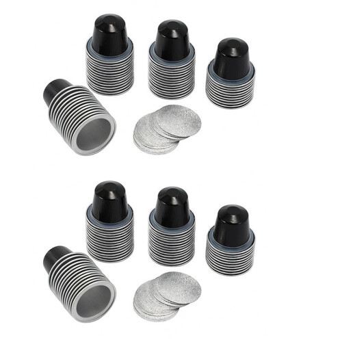 100 Sets Refillable Coffee Capsules Cup Disposable Coffee Capsules Packaging Cafe Supplies for  Black