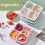 Bento Box-Reusable 4-Compartment Meal Prep Containers,Perfect Food Storage Containers, Compact and Stackable 5