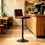 AINPECCA 1PCS Swivel Bar Stool Suede Brown HeightAdjustable 1