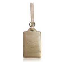 Gepäckanhänger aus PU-Leder für die Reise, 2er-Pack Champagne