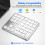 2.4G  Number Pad Ultra-Thin Wireless Numpad USB Rechargeable Numeric Keypad for IOS Android Window White 4