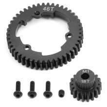 RC Car Mod Hardened Spur Gear Kit for 1/5 X-Maxx 1/7 XO-1 1/10 Maxx 1/10 E-REVO 2.0V XL 46T+18T
