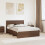 VidaXL vidaXL Bed Frame with Headboard Brown Oak 150 x 200 cm Engineered Wood 1