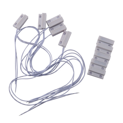 5 Pcs Mc-38 Wired Door Window Sensor Magnetic  For Home Alarm System,When Sensor Together,Normally Closed Nc