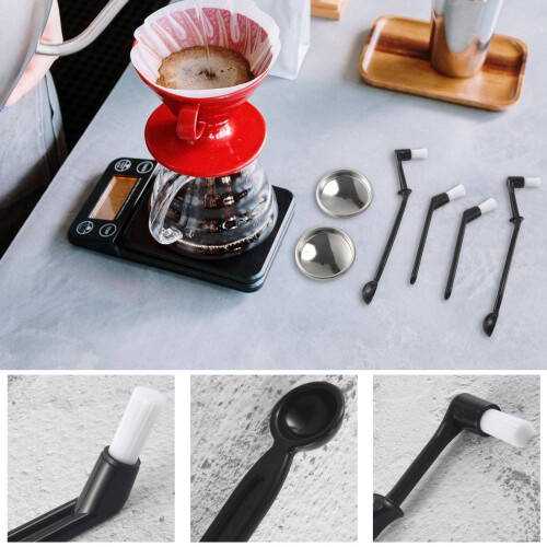 Coffee Machine Cleaning Set,Coffee Machine Brush Back Flush Insert Metal Blind Filter 58 mmfor Espresso Machine 1