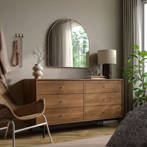 IKEA LINDBYN Gold Mirror 80x80cm 2