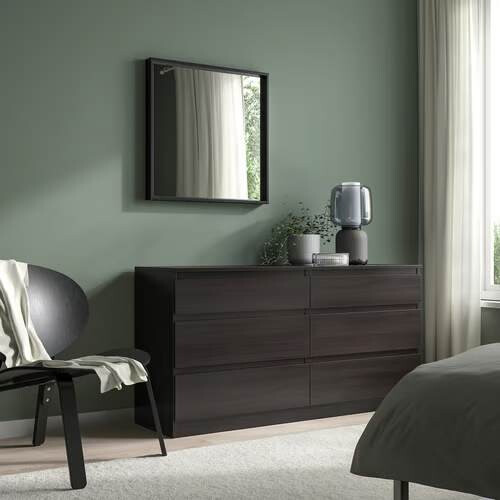 IKEA NISSEDAL Black Mirror 65x65cm 2