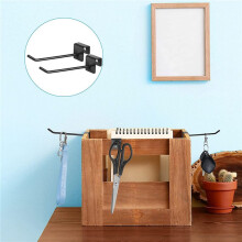 48 Pcs Gridwall Hooks 4 Inch Black Metal Panel Hook Hanger Square Tube Slatwall Hooks Cubicle Coat Hook Peg Hooks