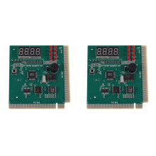 2X PC Motherboard Diagnostic Card 4-Digit PCI/ISA POST Code Analyzer