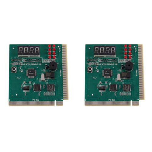 2X PC Motherboard Diagnostic Card 4-Digit PCI/ISA POST Code Analyzer