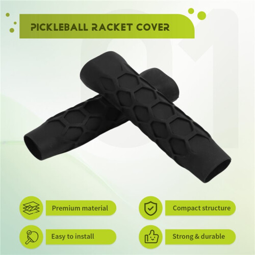 Pickleball Racket High Elastic Silicone Racket Grip Cover Octagonal Honeycomb Silicone Handle Protective Cover 2