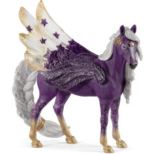 Schleich Bayala - 7" Star Pegasus Figurine with Starry Wings - Magical Winged Horse Toy with Glitter Body - Kids Ages 5+ | 70579