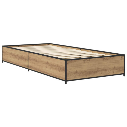 VidaXL vidaXL Bed Frame Artisan Oak 80 x 200 cm Engineered Wood 1