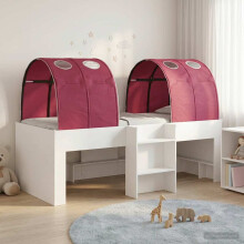 vidaXL Bed with Tunnel 4 pcs White and Red Engineered Wood