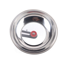 Kochdeckel rund 30 cm Edelstahl Glas