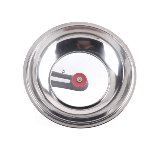 Kochdeckel rund 30 cm Edelstahl Glas