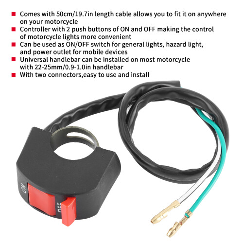 Universal Motorrad Schalter LED Licht U5 U7 U2 2