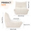 (Beige) Lazy Floor Sofa Ergonomic Design Couch Fireside Chair 8