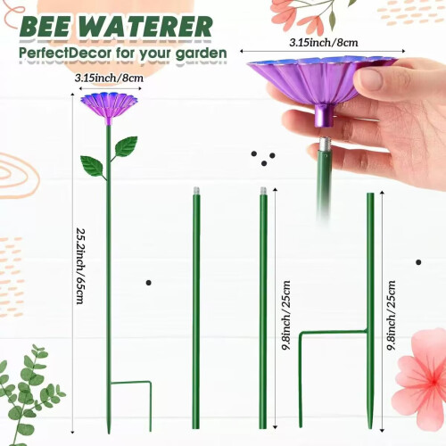 4 Pack Bee Watering Station, Bee Baths for Garden 1
