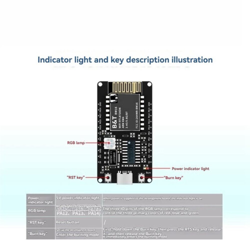 Placa de Desenvolvimento BW16-Kit RTL8720DN Type-C Dual-Band 2.4G e 5G Wi-Fi  BLE com Display OLED de 0,96 Polegadas 2