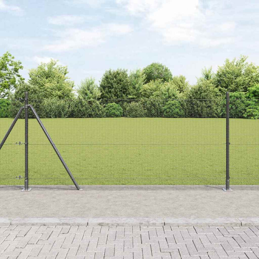 Vidaxl Welded Wire Fence With Concrete Base 100 X 1 M Pvc-Coated Steel 8721158277824