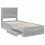 VidaXL vidaXL Bed Frame Grey Sonoma and Silver 75 x 190 cm Engineered Wood 2