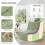 (Green) Lazy Floor Sofa Ergonomic Design Couch Fireside Chair 6