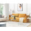 Beliani Sofa Bed 3 Seater EKSJO Velvet Mustard with Storage 2