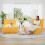 (Yellow) Lazy Floor Sofa Ergonomic Design Couch Fireside Chair 3