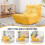 (Yellow) Lazy Floor Sofa Ergonomic Design Couch Fireside Chair 4