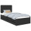 VidaXL vidaXL Bed Frame with Drawer Black 75 x 190 cm Engineer Wood 2