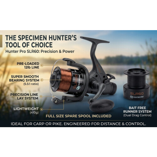 SLR60 Baitrunner Reel & 3.6m Carbon Carp Rod 2