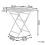 Beliani Bistro Table BORMIO 70 cm 70 cm Metal Black 6