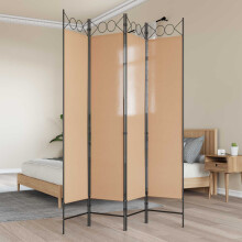 vidaXL Room Divider Beige 160 x 200 cm Fabric
